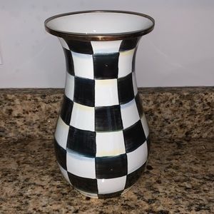 MacKenzie-Child’s Courtly Check Enamel Vase - Tall